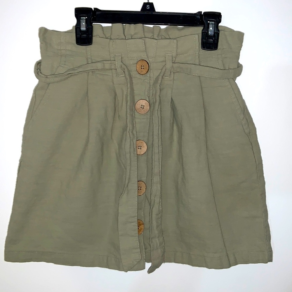 Boho button front skirt